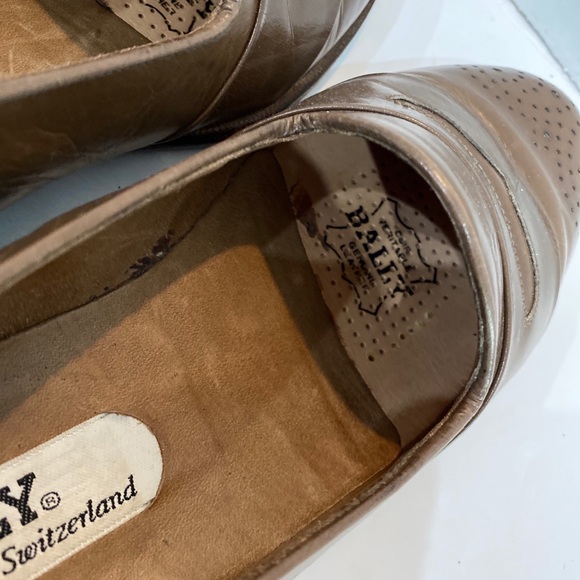 Bally Men’s Phoenix Dress Shoes Slip Ons Taupe #57734 Made in Switzerland 8M - Picture 5 of 9